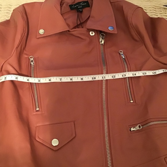 CCO๐2xHP Mauve sz med faux leather moto jacket - Picture 10 of 14
